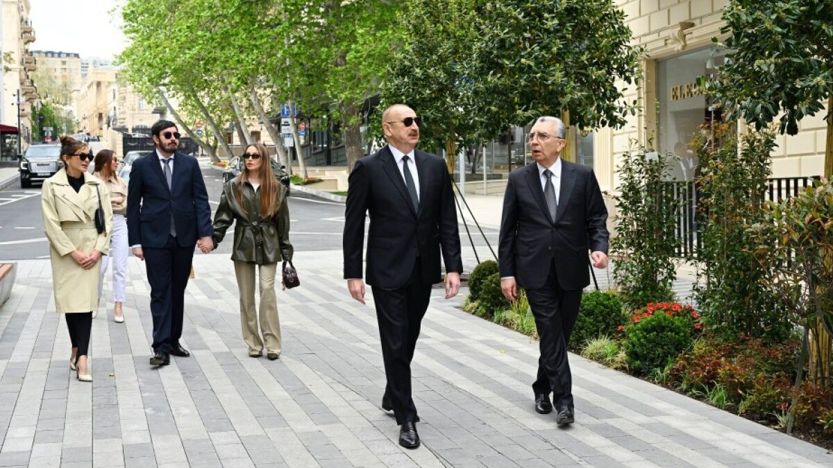President Ilham Aliyev attended the opening of Islam Safarli Street in Baku after reconstruction