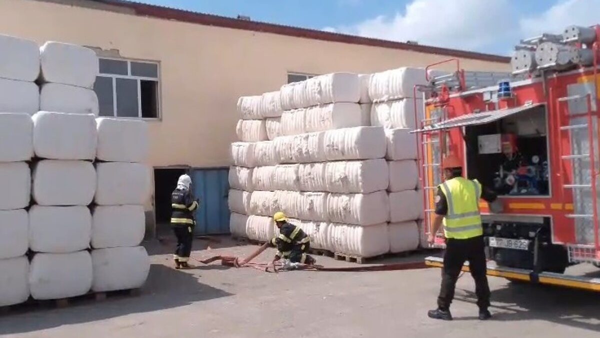 Fire-tactical exercise held at Barda Cotton Production and Processing Plant