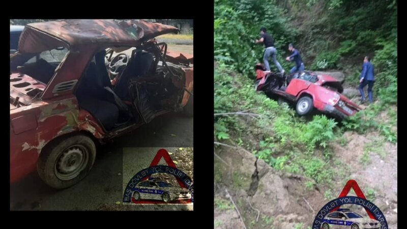 Car rolled into a ravine in Astara, driver died, three people injured