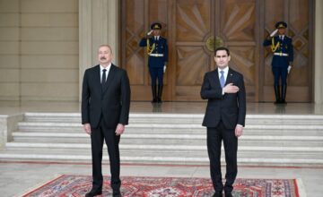 Official welcoming ceremony of the President of Turkmenistan held in Baku
