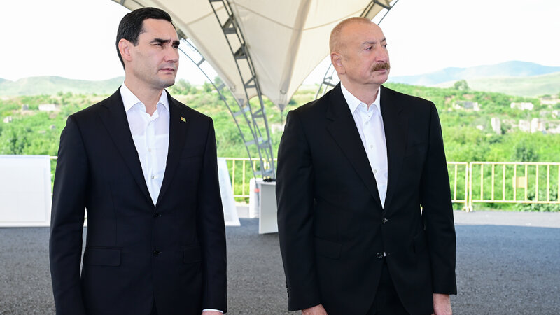 Presidents of Azerbaijan and Turkmenistan visited the destroyed sites of Fuzuli city