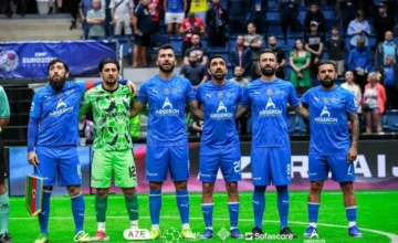 Azerbaijan’s mini-football team, the European champion, has returned to the Homeland