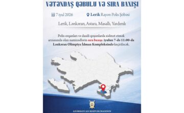 Vilayat Eyvazov to hold citizen reception in Lerik and rank inspection in Lankaran
