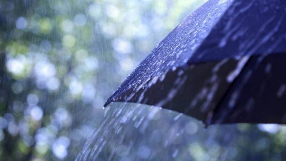 Showery rain is falling – ACTUAL WEATHER