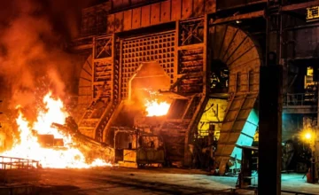 Eight people died in a fire at a steel plant in India