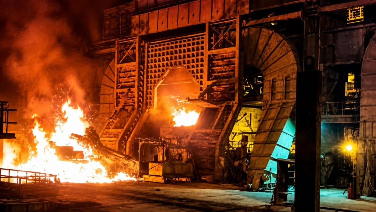 Eight people died in a fire at a steel plant in India