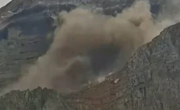 A landslide occurred in Laza village of Gusar