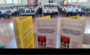 An educational event was held at secondary school No. 3