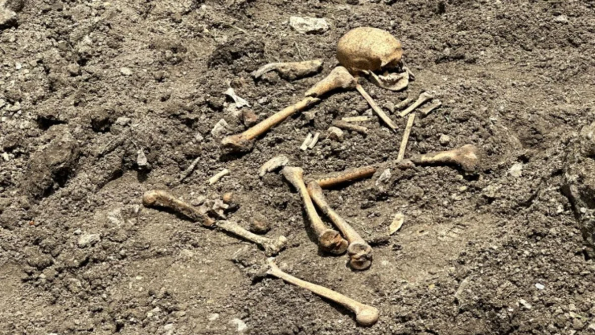 Human-like skeletal remains discovered during excavation in Aghdam