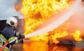 A fire has broken out in an open area in Hajigabul