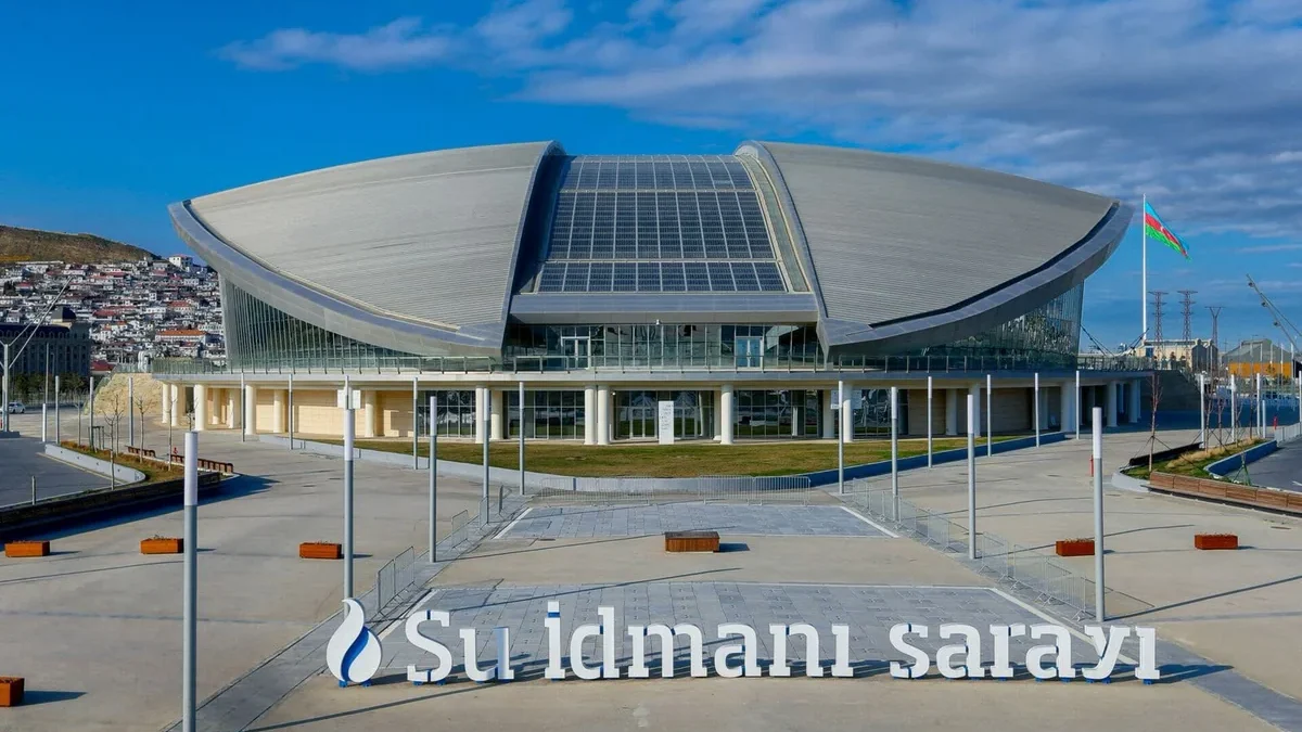 Large-scale preparations have begun at the Baku Aquatics Palace, where the World Cup will be held