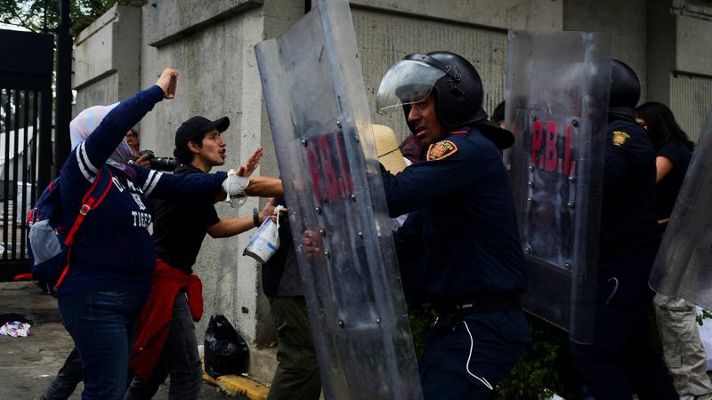 Clashes erupt at World Cup match