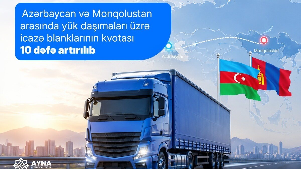 The permit quota for freight transport between Azerbaijan and Mongolia has been increased 10-fold