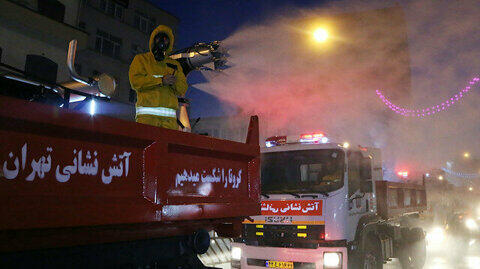 The shrine where Khamenei is buried caught fire