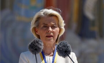 Leyen took shelter in a Kyiv bunker
