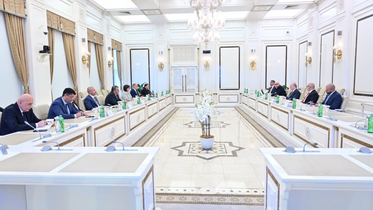 Chair of the Milli Majlis meets with the Prime Minister of Palestine