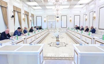 Chair of the Milli Majlis meets with the Prime Minister of Palestine