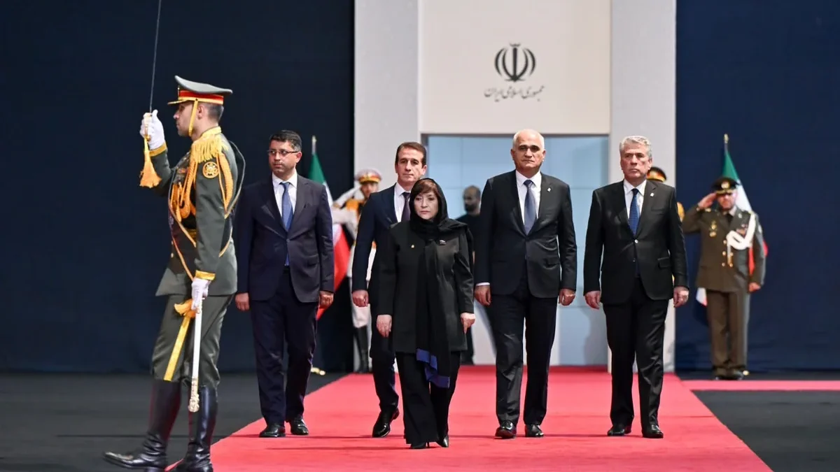 Sahiba Gafarova attended the farewell ceremony of Khamenei