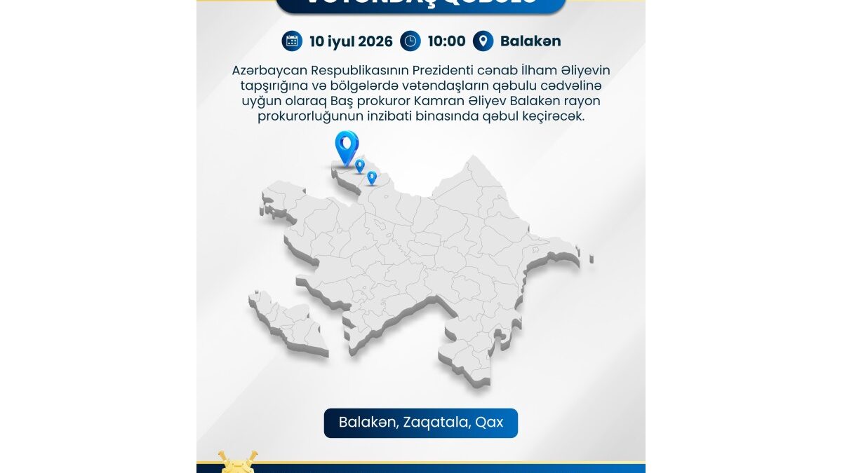Kamran Aliyev will receive citizens in Balakan