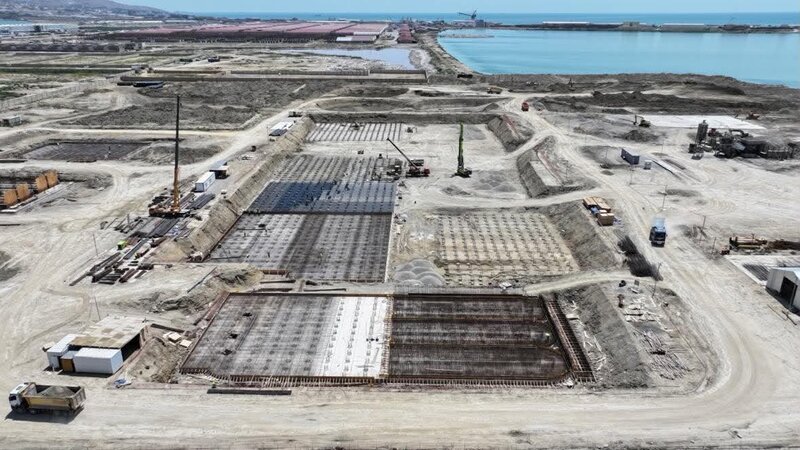 Construction of a sewage collector and wastewater treatment plant for the Lokbatan basin is underway