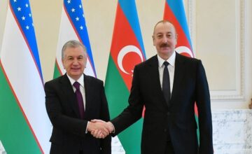 The Azerbaijani leader called Shavkat Mirziyoyev