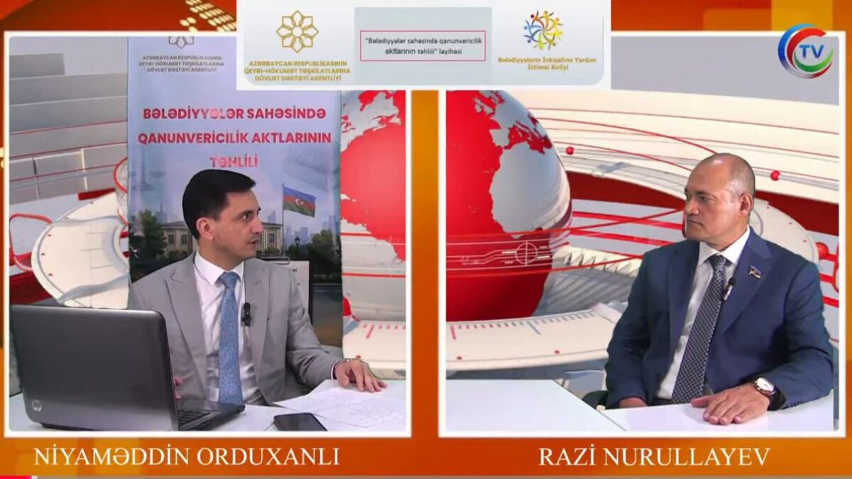 Member of Parliament Razi Nurullayev was a guest on Cebhe TV regarding a project implemented by an NGO