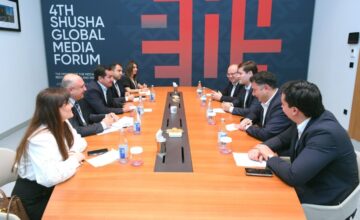 Hikmet Hajiyev met with representatives of Syria, Kazakhstan, and Uzbekistan at the 4th Shusha Global Media Forum