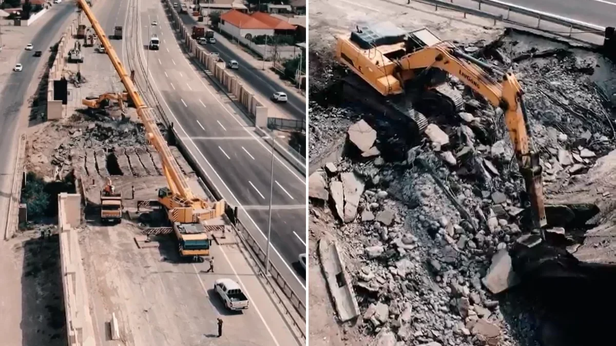 Demolition of another bridge has begun in Gobustan settlement