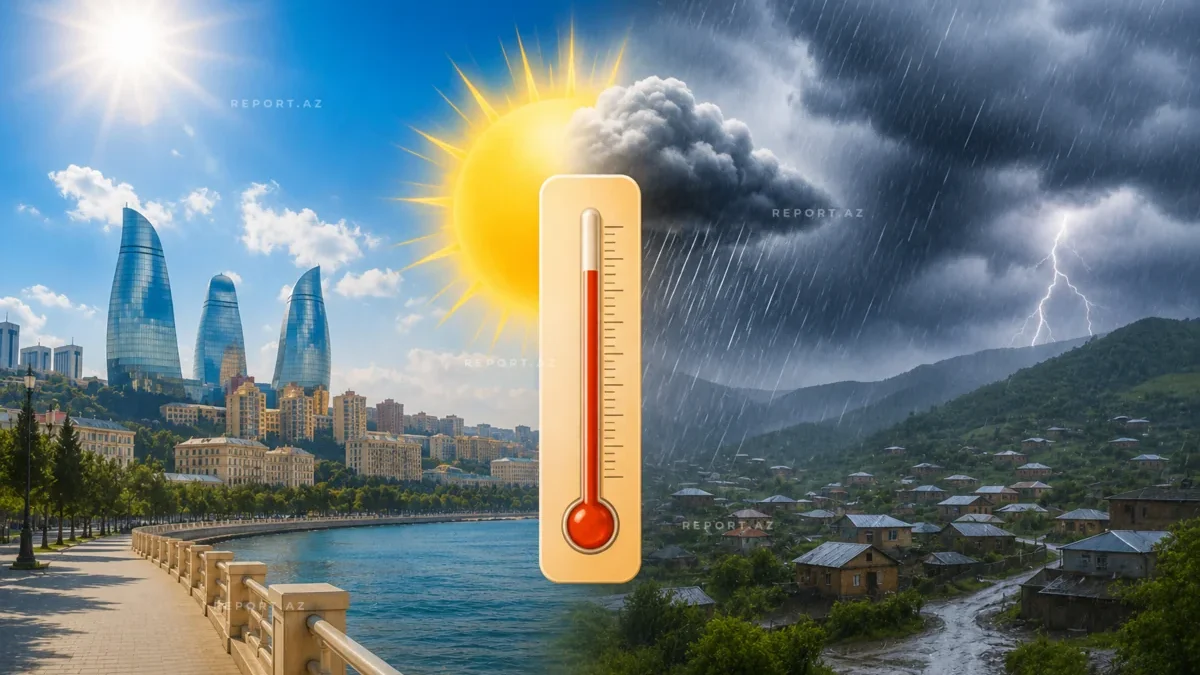 Tomorrow in Baku it will be 31 degrees, heavy rain expected in the regions