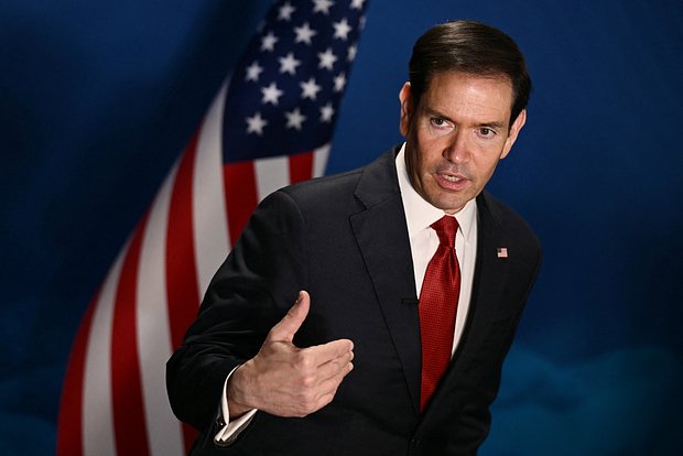 Rubio greeted the question about Ukraine with laughter