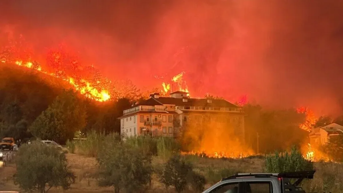 Forest fires have broken out in two provinces of Turkey