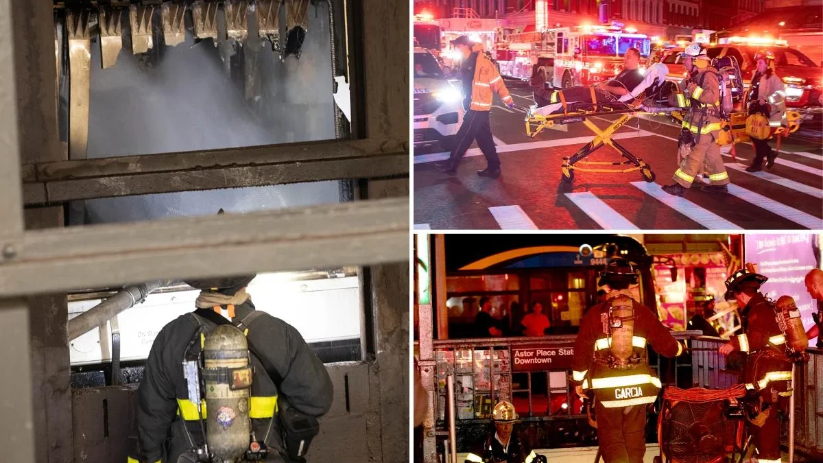 Fire in New York subway, 14 people injured