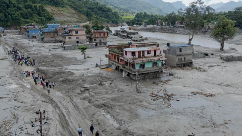 Initial financial damage of the flood disaster in Nepal announced