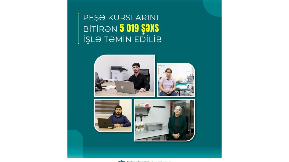 5019 people who completed vocational courses this year have been provided with jobs