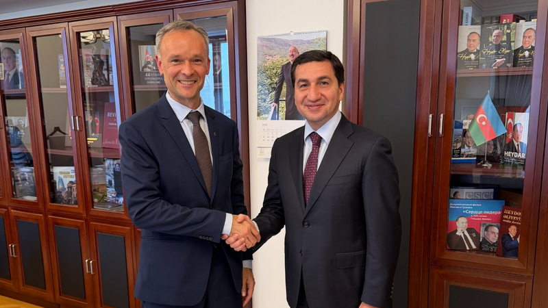 Hikmet Hajiyev Meets with Lithuanian Ambassador
