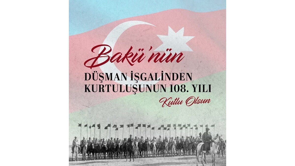 Turkish MFA shares a post on the 108th anniversary of the liberation of Baku