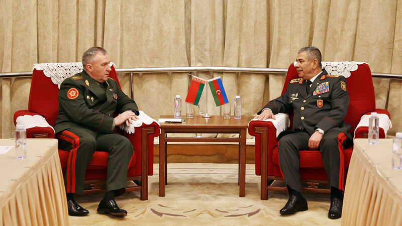 Zakir Hasanov met with the Minister of Defense of Belarus