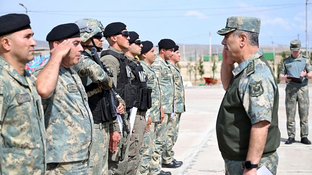 Zakir Hasanov visited the forward operating base of the Military Police Department – VIDEO