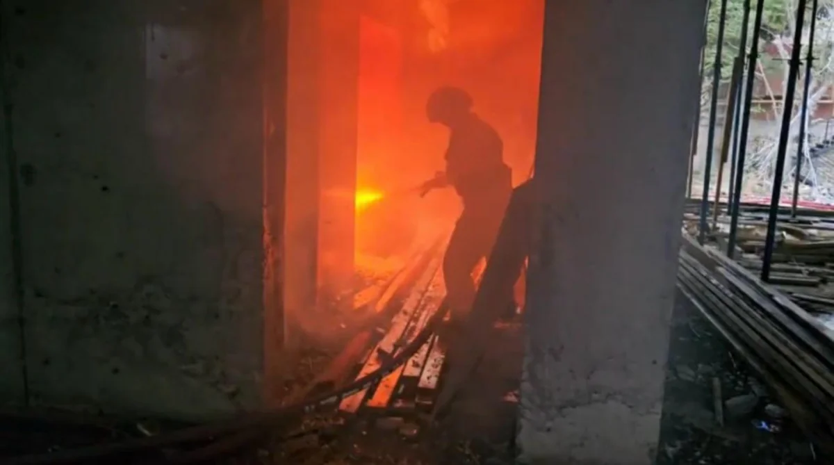 A fire has occurred in the Binagadi district