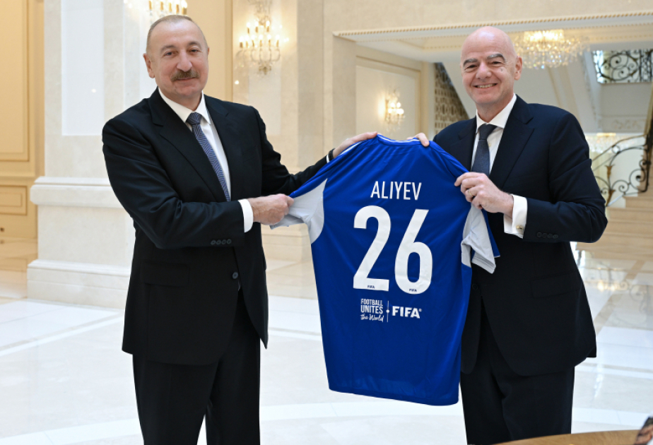 Gianni Infantino shared a post regarding his meeting with President Ilham Aliyev
