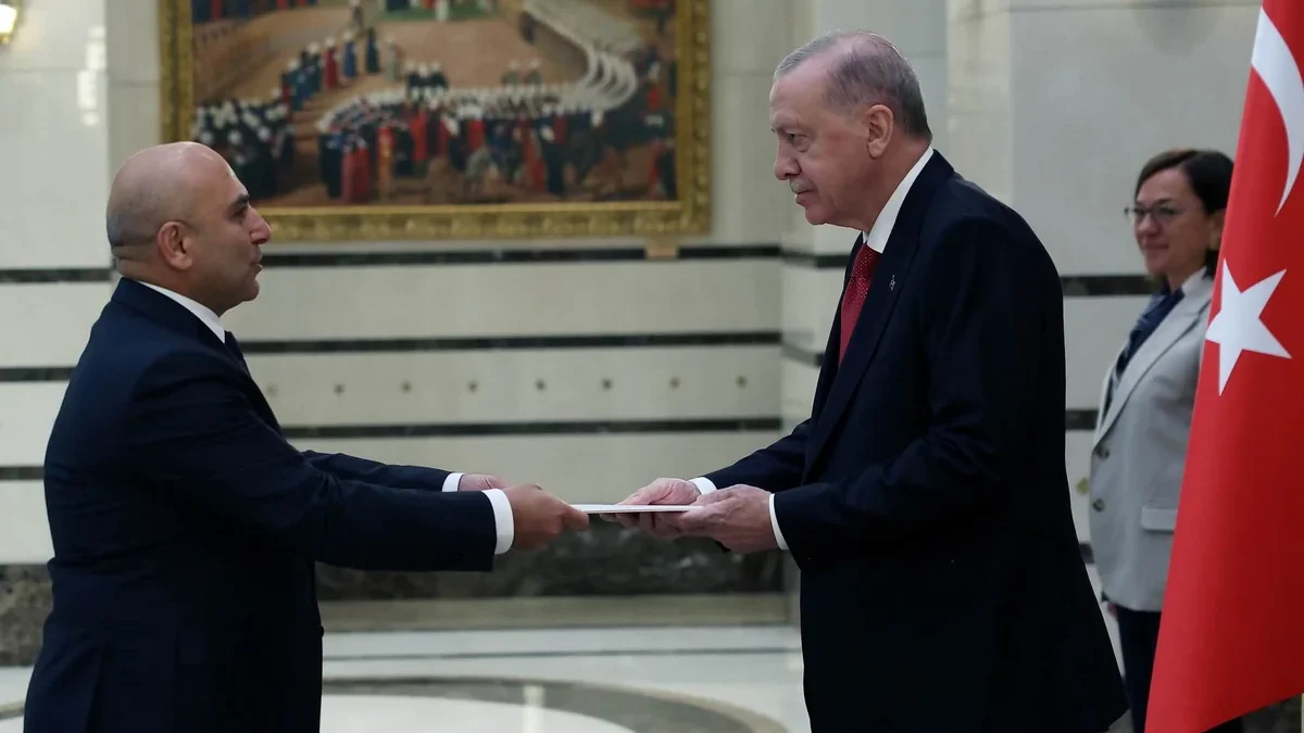 Rashad Aslanov has presented his credentials to Erdogan