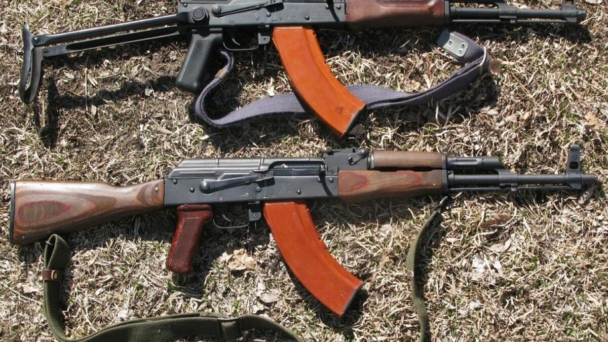 An illegally stored grenade launcher and other weapons were discovered yesterday