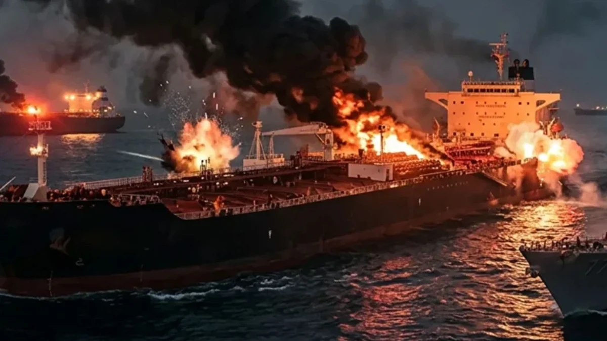 Iran strikes tanker in the Strait of Hormuz