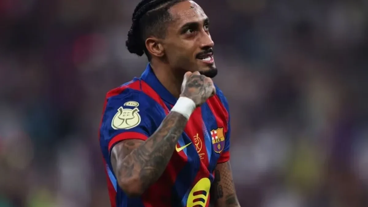 Brazilian forward Raphinha has made history for Barcelona