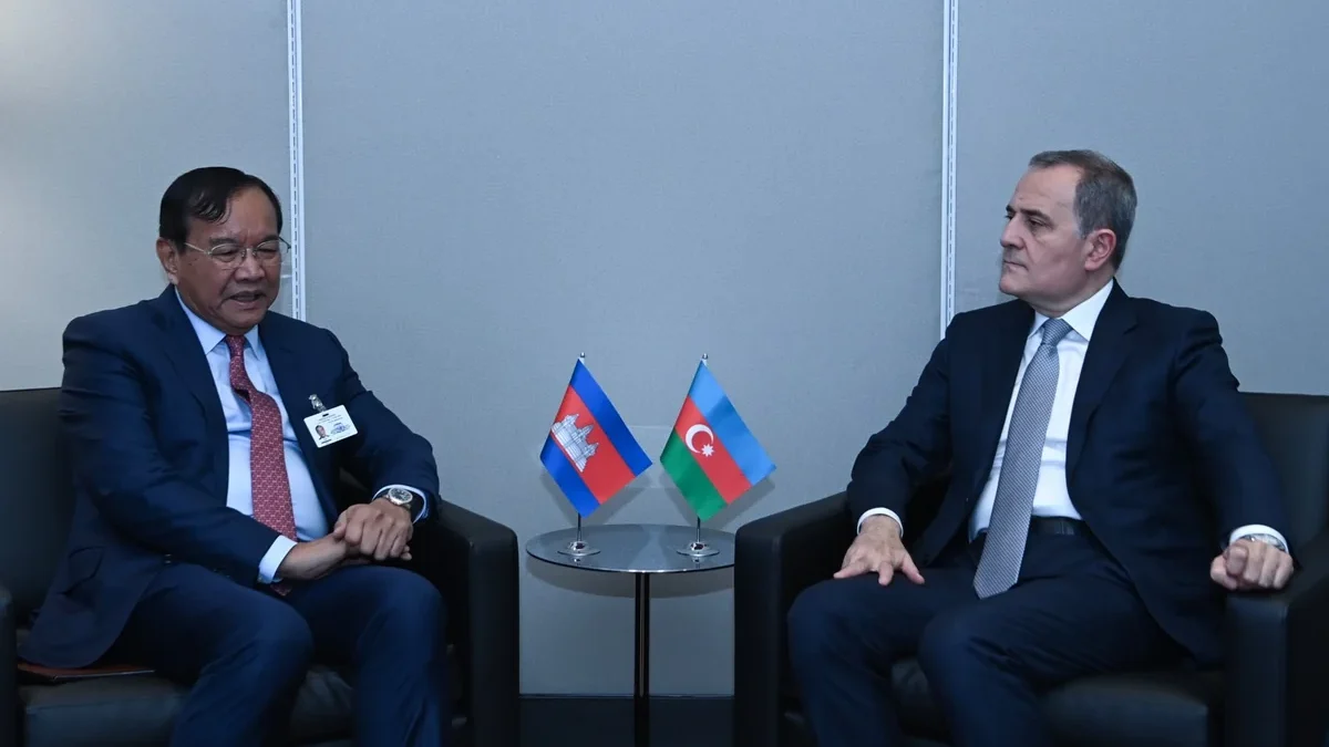 Jeyhun Bayramov discussed cooperation in the field of demining with his Cambodian counterpart