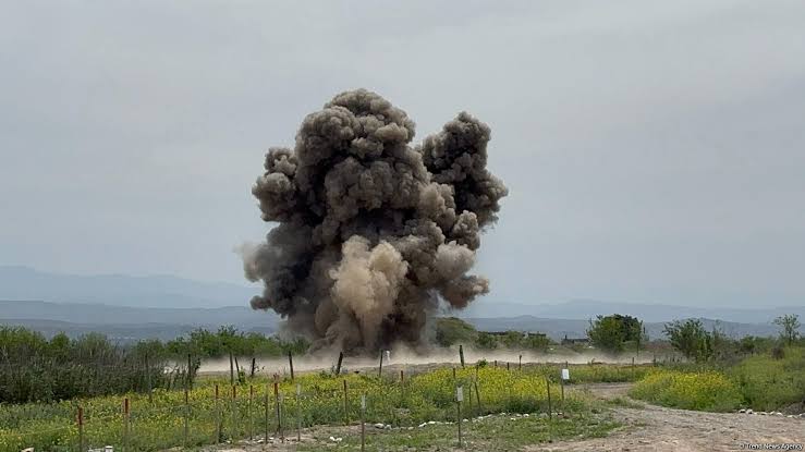 A mine explosion has occurred in Aghdara