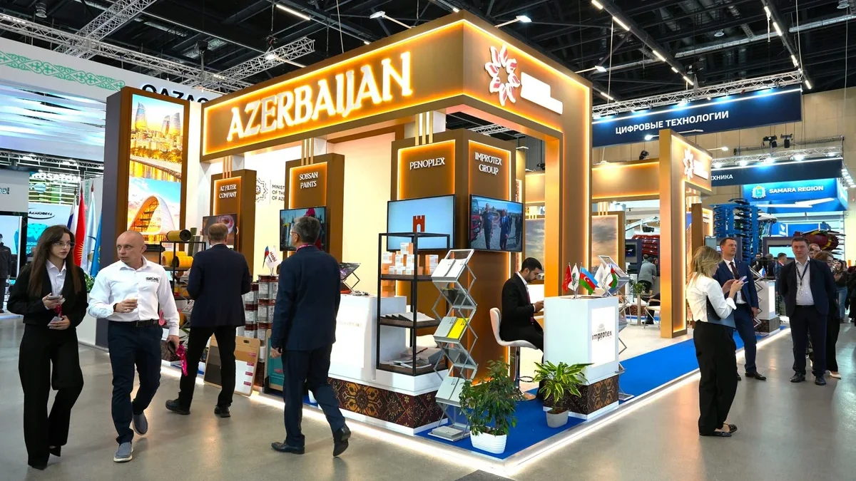 Azerbaijani products are showcased at a unified country stand at the international industrial exhibition in Minsk