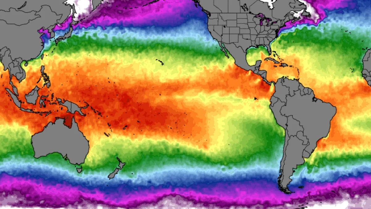 Pacific Ocean warms to record levels due to El Niño