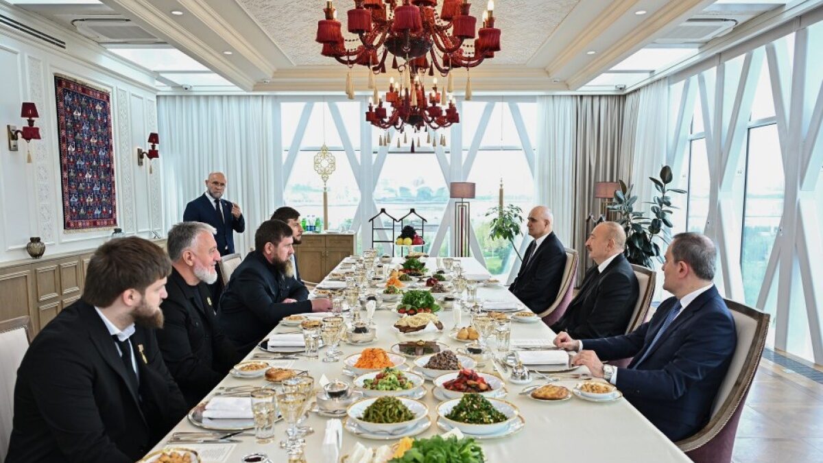 President Ilham Aliyev and Ramzan Kadyrov had lunch together