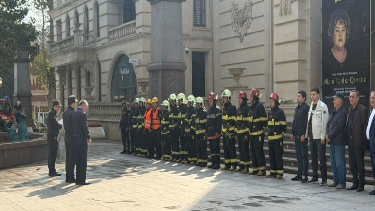 Fire-tactical training held at Ganja Philharmonic